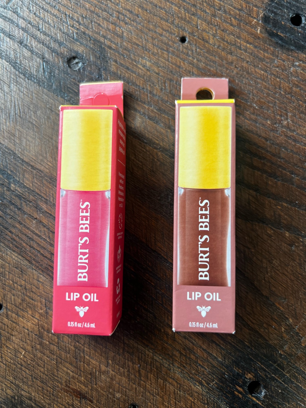 NWT - Burt's Bees Lip Oil Duo — Pink & Brown